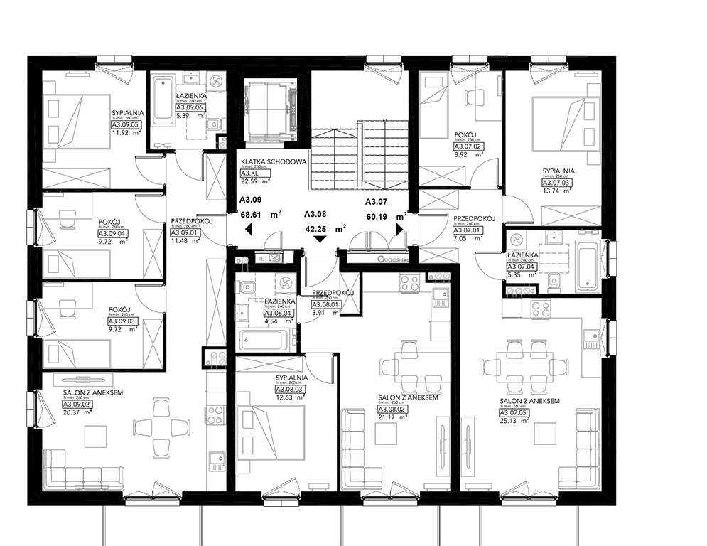 Lipa Piotrowska - Budynek A3 - OSTATNIE MIESZKANIE 2 POK. 42 m2 - Piętro 2